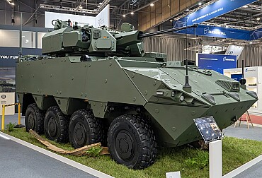 The new Czech Pandur 8x8 EVO armoured vehicle was one of the biggest attractions at the IDET 2025 trade fair